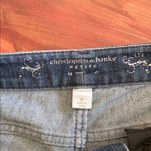 2 pair of Christopher & Banks Jeans size 4P. - Picture 4 of 7